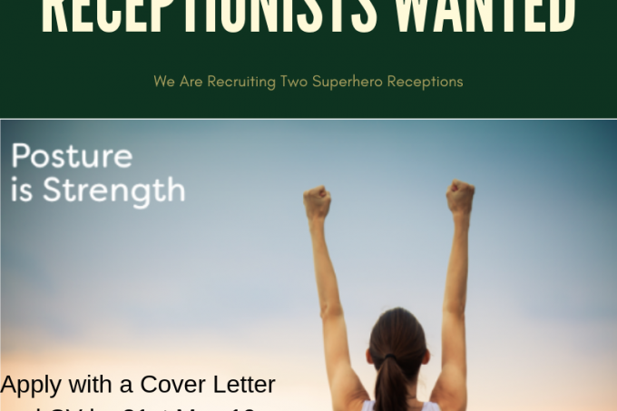 Your Adventure Awaits – We Are Hiring 2 Receptionists